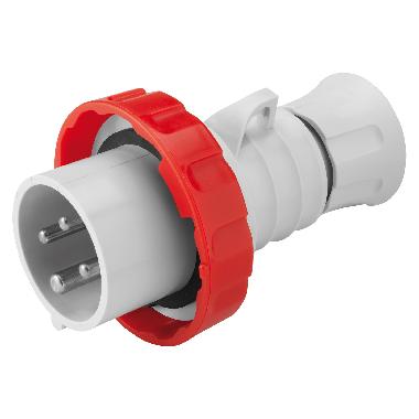 SPINA MOBILE DIRITTA HP - CON INVERTITORE DI FASE - IP66/IP67/IP68/IP69 - 3P+T 16A 380-415V - ROSSO - 6H - CABLAGGIO A VITE product photo Photo 01 3XL
