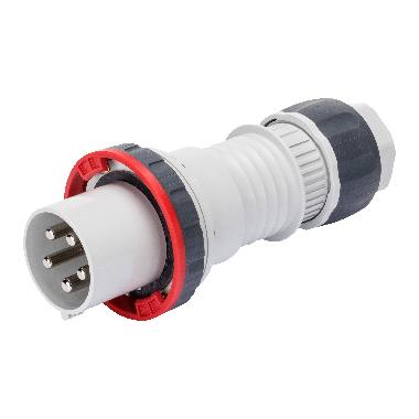 SPINA MOBILE DIRITTA HP - IP66/IP67/IP68/IP69 - 3P+N+T 125A 346-415V 50/60HZ - ROSSO - 6H - CABLAGGIO A MANTELLO product photo Photo 01 3XL