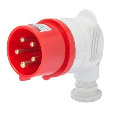 Spina mobile a 90° - ip44 - 3p+n+t 16a 380-415v 50/60hz - rosso - 6h - cablaggio a vite product photo Photo 01 3XL