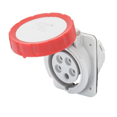 Presa fissa da incasso a 10° hp - ip66/ip67 - 3p+n+t 16a 380-415v 50/60hz - rosso - 6h - cablaggio a vite product photo Photo 01 3XL