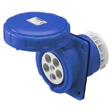 PRESA FISSA DA INCASSO A 10° STAGNA - IP67 - 3P+N+T 63A 200-250V 50/60HZ 9H - CABLAGGIO A VITE product photo Photo 01 3XL