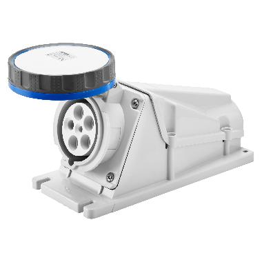 Presa fissa da parete a 90° - ip67 - 3p+n+t 63a 200-250v 50/60hz - blu - 9h - cablaggio a vite product photo Photo 01 3XL