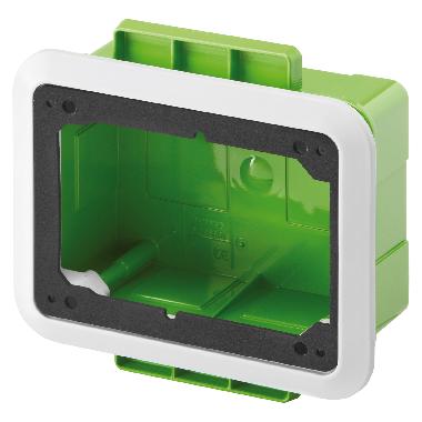 CASSETTA CON CORNICE PER INCASSO DI PRESE FISSE ORIZZONTALI - PER PARETI MOBILI E CARTONGESSO - 16/32A SBF - IP44 product photo Photo 01 3XL