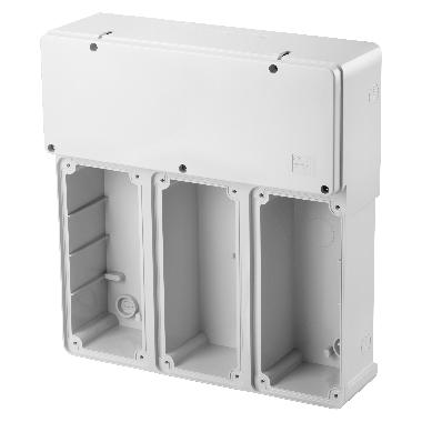 BASE MODULARE PER MONTAGGIO IN BATTERIA DI PRESE FISSE VERTICALI - NR.3X16/32A SBF/CBF/AUTOMATIKA - IP55 product photo Photo 01 3XL