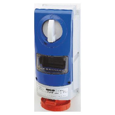 PRESA FISSA INTERBLOCCATA VERTICALE - SENZA FONDO - IMPIEGHI GRAVOSI - CON BASE PORTAFUSIBILI - 3P+N+T 16A 346-415V-50/60HZ 6H - IP66 product photo Photo 01 3XL