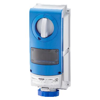 PRESA FISSA INTERBLOCCATA VERTICALE - SENZA FONDO - PER MONTAGGIO APPARECCHIATURE MODULARI - IMPIEGHI GRAVOSI - 2P+T 16A 200-250V-50/60HZ 6HP66 product photo Photo 01 3XL