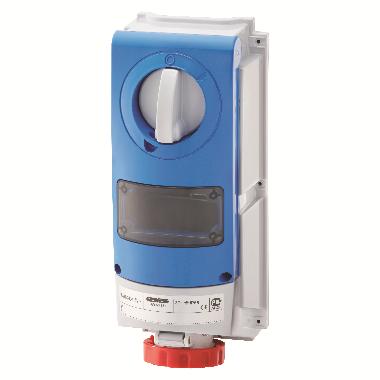 PRESA FISSA INTERBLOCCATA VERTICALE - SENZA FONDO - PER MONTAGGIO APPARECCHIATURE MODULARI - IMPIEGHI GRAVOSI - 3P+T 16A 380-415V-50/60HZ 6H-IP66 product photo Photo 01 3XL