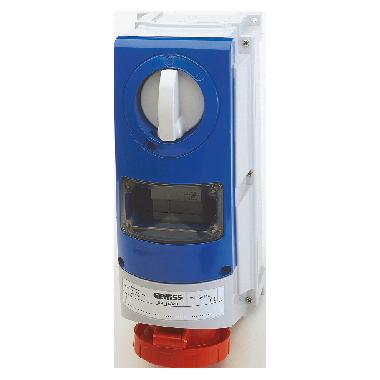 PRESA FISSA INTERBLOCCATA VERTICALE - CON FONDO - CON BASE PORTAFUSIBILI - 3P+T 16A 380-415V-50/60HZ 6H - IP66 product photo Photo 01 3XL