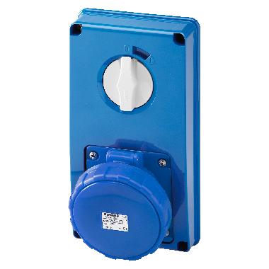 PRESA FISSA INTERBLOCCATA VERTICALE - SENZA FONDO - SENZA BASE PORTAFUSIBILI - 3P+T 63A 200-250V - 50/60HZ 9H - IP67 product photo Photo 01 3XL