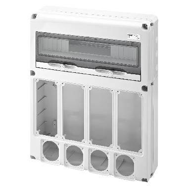 Q-DIN 20 MODULI - 4 FLANGE IB 16/32A IP67 + 4 FLANGE IEC MAX.3P+T 16A - IP65 product photo Photo 01 3XL