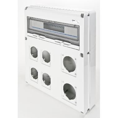 Q-DIN 20 MODULI - 2 FLANGE IEC 309 63A + 4 FLANGE IEC 309 16/32A - IP65 product photo Photo 01 3XL