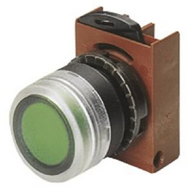 PULSANTE MOMENTANEO CON GUARDIA LUMINOSO FORMA TONDA - VERDE product photo Photo 01 3XL