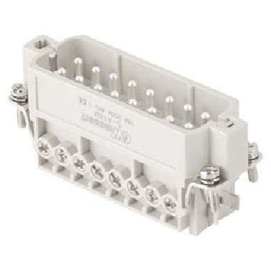 INSERTO MASCHIO - 66X16 - 16P+T 16A 250V/4kV/3 - CONNESSIONE A VITE - CON PIASTRINA - GRIGIO product photo Photo 01 3XL