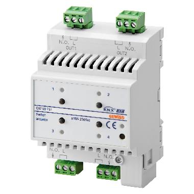ATTUATORE ON/OFF - 4 CANALI - 10A - KNX - IP20 - 4 MODULI DIN product photo Photo 01 3XL