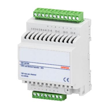 BOOSTER PER ATTUATORI DIMMER LED CVD - 4x10A - IP20 - 4 MODULI DIN product photo Photo 01 3XL