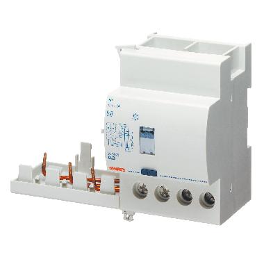 BLOCCO DIFFERENZIALE COMPONIBILE PER INTERRUTTORI MT - 4P 25A TIPO AC ISTANTANEO Idn=0,03A - 3,5 MODULI product photo Photo 01 3XL