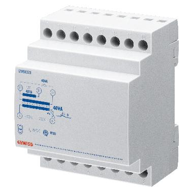 TRASFORMATORE DI SICUREZZA - 15VA 230V/12+12=24V - 3 MODULI product photo Photo 01 3XL