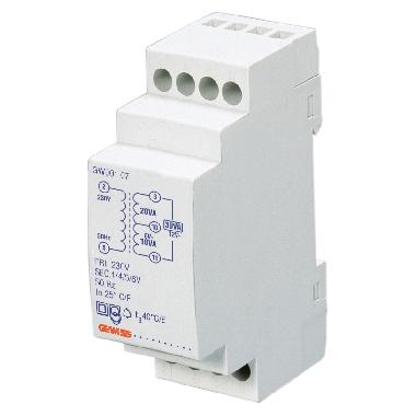 TRASFORMATORE PER SUONERIE - 15VA 230/12+12=24V - 2 MODULI product photo Photo 01 3XL