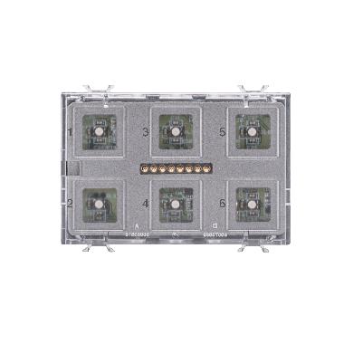 MODULO PULSANTIERA TOUCH - KNX - 6 CANALI - CON SIMBOLI INTERCAMBIABILI - 3 MODULI - CHORUSMART product photo Photo 01 3XL