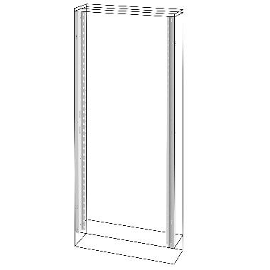 Coppia di montanti anteriori - quadri da pavimento - qdx 630 l - 2000mm product photo Photo 01 3XL