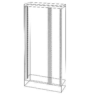 Montanti anteriori - quadri da pavimento con vano affiancato - qdx 630 h - 1800x400mm product photo Photo 01 3XL