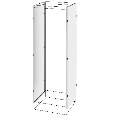 Coppia di pannelli laterali - armadio da pavimento - qdx 1600 h - 1800x600mm product photo Photo 01 3XL
