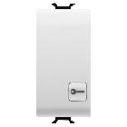 PULSANTE UNIPOLARE 250V ac - NA 16A ILLUMINABILE - CON LENTE NEUTRA SOSTITUIBILE - SIMBOLO CHIAVE - 1 MODULO - BIANCO LUCIDO - CHORUSMART product photo