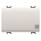 PULSANTE UNIPOLARE 250V ac - NA 16A ILLUMINABILE - CON LENTE NEUTRA SOSTITUIBILE - 3 MODULI - BIANCO LUCIDO - CHORUSMART product photo