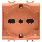 PRESA STANDARD ITALIANO/TEDESCO 250V ac - PER LINEE DEDICATE - 2P+T 16A BIVALENTE - P30-P17 - 2 MODULI - ARANCIO - CHORUSMART product photo