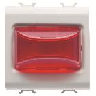 SPIA SPORGENTE - 12V ac/dc / 230V ac 50/60 Hz - ROSSO - 2 MODULI - BIANCO LUCIDO - CHORUSMART product photo