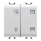 PULSANTIERA CON SIMBOLI INTERCAMBIABILI - KNX - 4 CANALI - 2 MODULI - BIANCO - CHORUSMART product photo