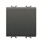 INTERRUTTORE UNIPOLARE 250V ac - 16AX - NEUTRO - 2 MODULI - NERO SATINATO - CHORUSMART product photo