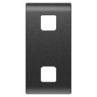 TASTO INTERCAMBIABILE PER COMANDI ASSIALI - DA COMPLETARE CON 2 LENTI - 1 MODULO - NERO SATINATO - CHORUSMART product photo