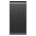 TASTO INTERCAMBIABILE PER COMANDI ASSIALI - CON DIFFUSORE - 1 MODULO - NERO SATINATO - CHORUSMART product photo