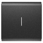 TASTO INTERCAMBIABILE PER COMANDI ASSIALI - CON DIFFUSORE - 2 MODULI - NERO SATINATO - CHORUSMART product photo