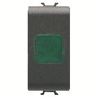 SPIA DI SEGNALAZIONE SINGOLA - VERDE - 1 MODULO - NERO SATINATO - CHORUSMART product photo