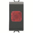 SPIA DI SEGNALAZIONE SINGOLA - ROSSO - 1 MODULO - NERO SATINATO - CHORUSMART product photo