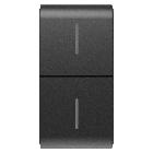 TASTO INTERCAMBIABILE PER PULSANTIERA CONNESSA ECO - 1 MODULO - NERO SATINATO - CHORUSMART product photo