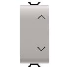 PULSANTE UNIPOLARE 250V ac - NA+NA 10A - CON INTERBLOCCO - SIMBOLO SU-GIU' - 1 MODULO - NATURAL BEIGE SATINATO - CHORUSMART product photo