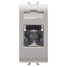 PRESA TELEFONICA STANDARD INTERNAZIONALE - RJ11 - MORSETTI A VITE - 1 MODULO - NATURAL BEIGE SATINATO - CHORUSMART product photo