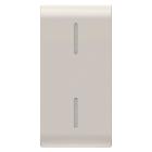 TASTO INTERCAMBIABILE PER COMANDI ASSIALI - CON 2 DIFFUSORI - 1 MODULO - NATURAL BEIGE SATINATO - CHORUSMART product photo