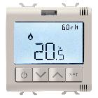 TERMOSTATO CONNESSO CON MISURA UMIDITA' - ZIGBEE - 100-240V ac 50/60 Hz - NA 5A (AC1) 240V ac - 2 MODULI - NATURAL BEIGE SATINATO - CHORUSMART product photo