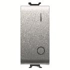 INTERRUTTORE BIPOLARE 250V ac - 16AX - NEUTRO - SIMBOLO 0/1 - 1 MODULO - TITANIO - CHORUSMART product photo