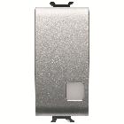 DEVIATORE UNIPOLARE 250V ac - 16AX ILLUMINABILE - CON LENTE NEUTRA SOSTITUIBILE - 1 MODULO - TITANIO - CHORUSMART product photo