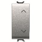 COMMUTATORE UNIPOLARE 250V ac - 10AX - NEUTRO - SIMBOLO SU-GIU' - 1 MODULO - TITANIO - CHORUSMART product photo