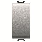 PULSANTE UNIPOLARE 250V ac - NA 16A - NEUTRO - 1 MODULO - TITANIO - CHORUSMART product photo