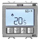 TERMOSTATO CONNESSO CON MISURA UMIDITA' - ZIGBEE - 100-240V ac 50/60 Hz - NA 5A (AC1) 240V ac - 2 MODULI - TITANIO - CHORUSMART product photo