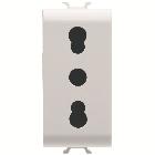 PRESA STANDARD ITALIANO 250V ac - 2P+T 16A BIVALENTE - P11-P17 - 1 MODULO - BIANCO SATINATO - CHORUSMART product photo