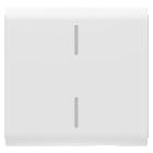 TASTO INTERCAMBIABILE PER COMANDI ASSIALI - CON 2 DIFFUSORI - 2 MODULI - BIANCO SATINATO - CHORUSMART product photo