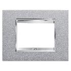 PLACCA LUX - IN TECNOPOLIMERO VERNICIATO - 3 POSTI - TITANIO - CHORUSMART product photo
